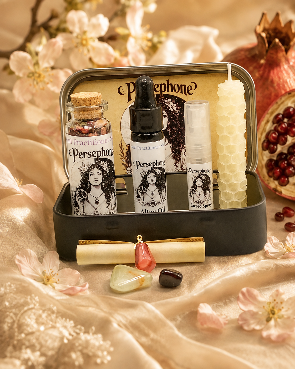 Persephone Mini Travel Altar | Goddess Devotional Kit