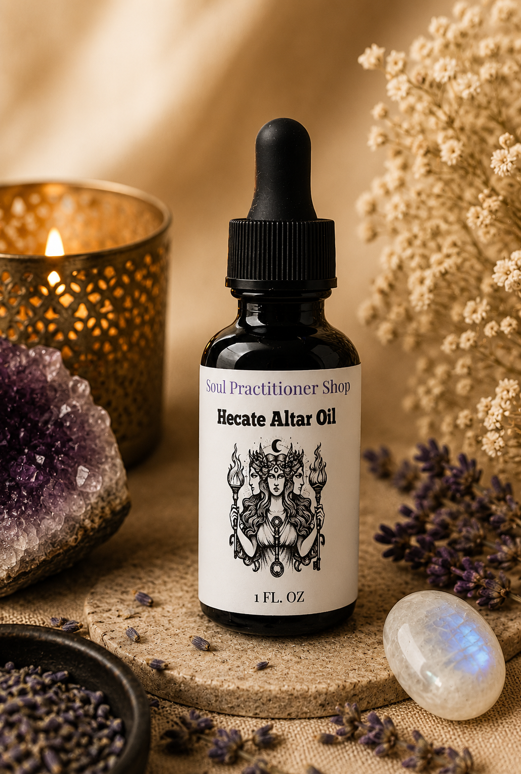 Hecate Altar Oil | Goddess-Inspired Ritual Oil for Protection, Intuition & Devotion